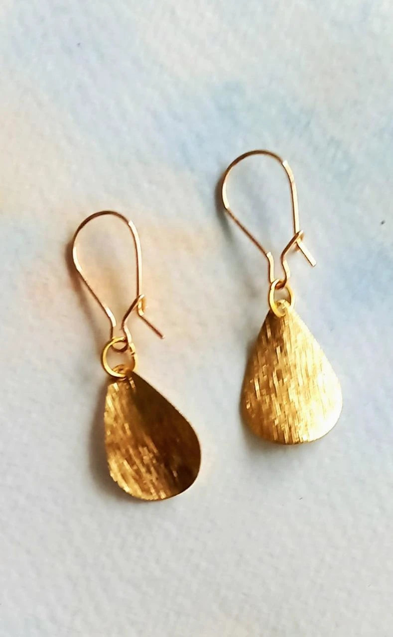 nieuwe gouden druppeloorbellen creatie – photo 3